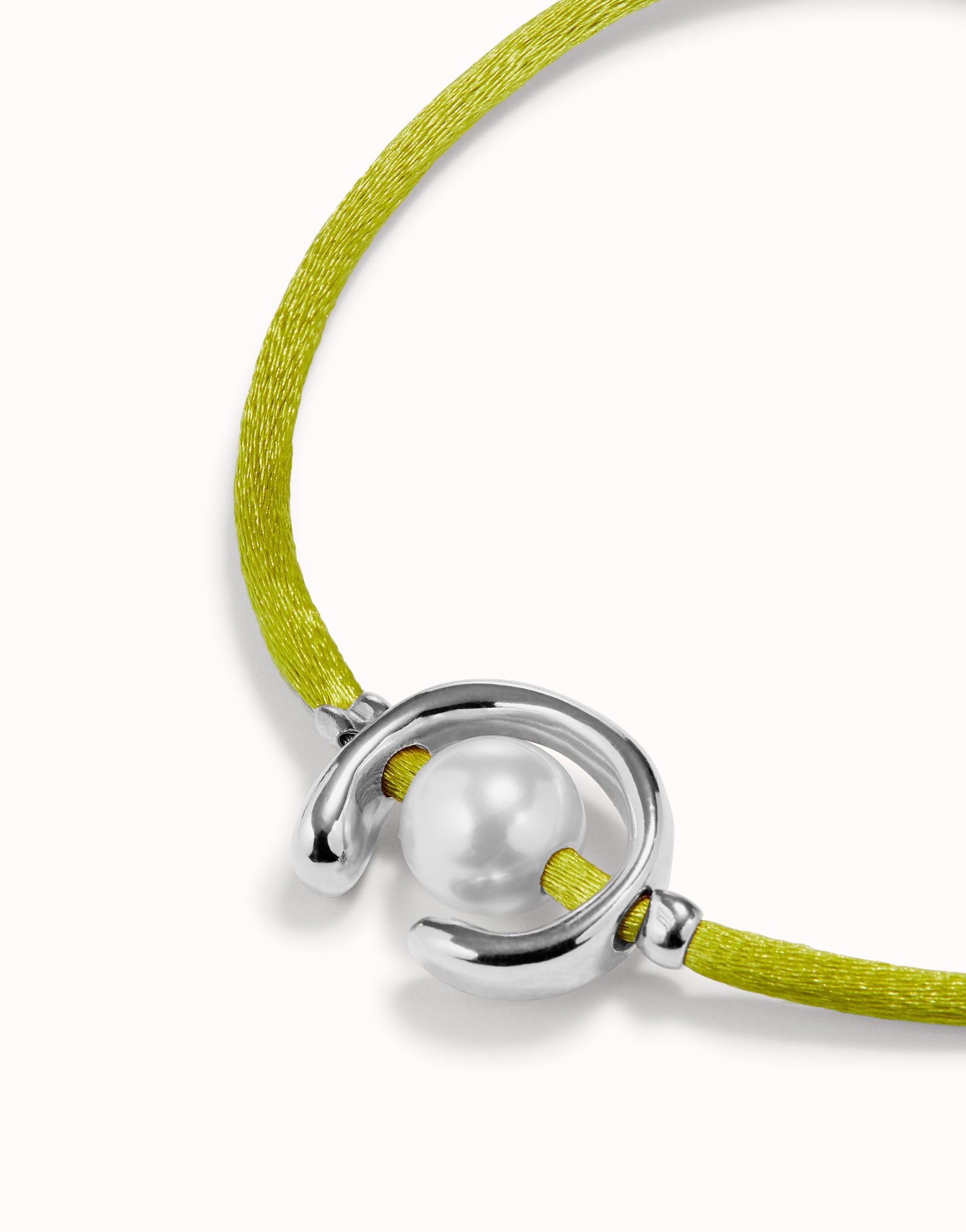 Bracelet en fil citron vert avec perle de coquillage plaquée or 18 carats., Or, large image number null